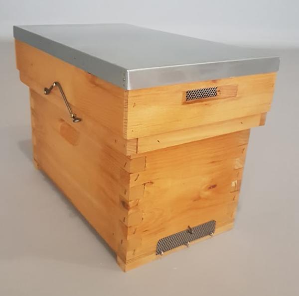 Nuc-Box für Schwarmtransfer mit 5 Rahmen aus Holz/Metall Dadant/industriell